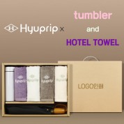 협립 3단60엔티크 고밀도 완전자동우산 +협립호텔코마170타월4P+스마트온도계텀블러-세트