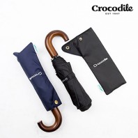 크로커다일 3단 우드 곡자 수동우산 2컬러