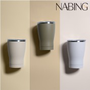 나빙 3가지 자연을 담은 모래빛 304 스텐 슬라이드캡 텀블러 350ml