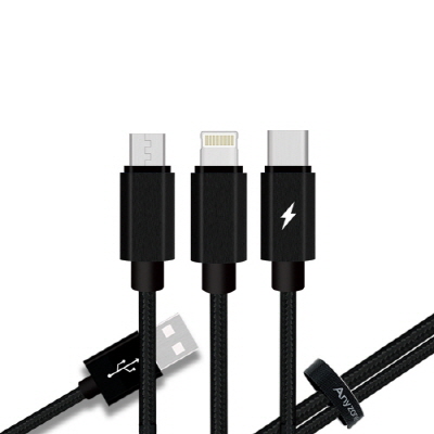 애니존 3 WAY 케이블 3 IN 1 고속충전데이터케이블 58C 2M(롱케이블)