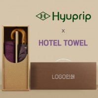 협립 3단60 곡자 슈퍼 엔티크 초고밀도 완전자동 우양산 +코마40수200호텔타월-세트