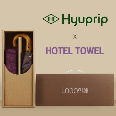 협립 3단60 곡자 슈퍼 엔티크 초고밀도 완전자동 우양산 +코마40수200호텔타월-세트