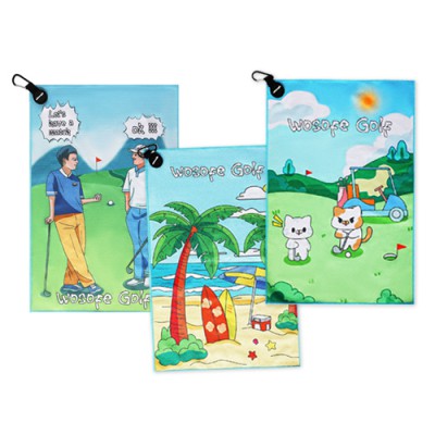 로페리아 양면 디지털인쇄 와플 골프타올(0215355)