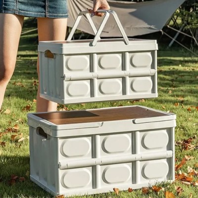 902_1pc 백색 접이식 피크닉 바구니