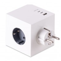 플라이토 블록 PD 20W 고용량  멀티탭 3구 C타입 2포트+USB 1포트  플러그형 JS-D31