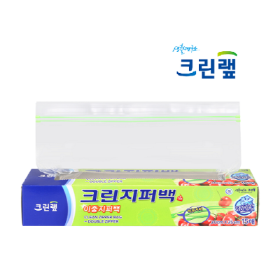크린랩 이중지퍼백 30x35x15매 특대형