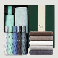 원터치 12k 더블살대 3단자동 암막양우산+송월타올뉴컬러무지150g 우산타올 선물세트