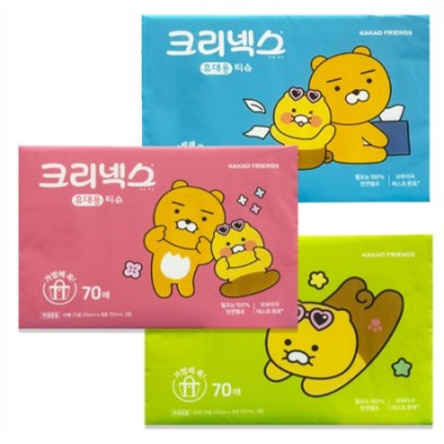 크리넥스 여행용티슈 카카오 70매 1개