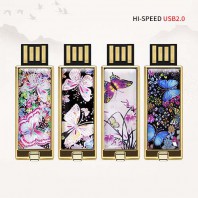 빛나 꽃나비 시리즈 자개 USB메모리 USB2.0 4GB~128GB (4종 이미지)