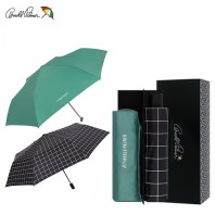 3단슬림사각파스텔,3단수동 모던체크 암막코팅 우양산세트(0190335)