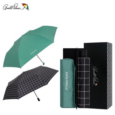 3단슬림사각파스텔,3단수동 모던체크 암막코팅 우양산세트(0190335)