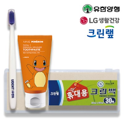 LG생활건강 유덴트 14호(치약50g+알칫솔1개+크린랩휴대용크린백)