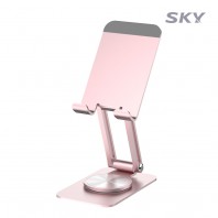 스카이 웰 솔리드 ES10XS 탁상용 메탈 접이식 각도 조절 360도 회전 스마트폰 거치대