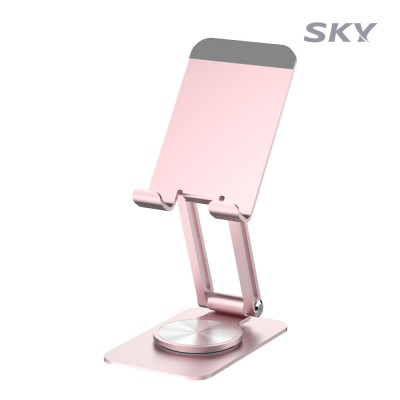 스카이 웰 솔리드 ES10XS 탁상용 메탈 접이식 각도 조절 360도 회전 스마트폰 거치대