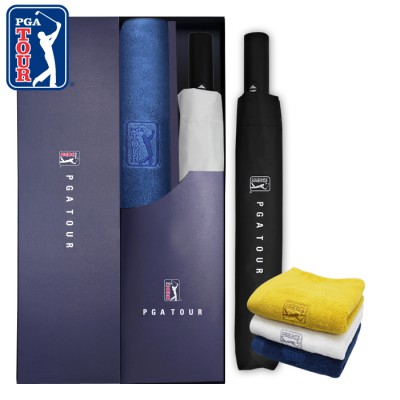 PGA 2단완전자동 암막 우양산+170g 면사타올 세트