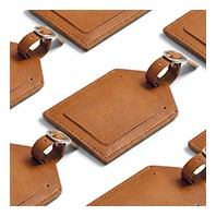 천연 소가죽 캐리어 네임택