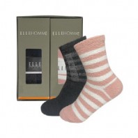[엘르] 남녀혼합 수면양말 2족세트_색상랜덤