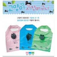 [시장가방] 고양이 장바구니/딸기/바나나/강아지/부직포 시장가방/카