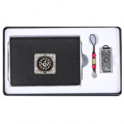 삼족오자개소가죽명함지갑+삼족오자개USB(8GB~64GB)