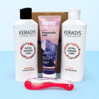 캐라시스 샴푸 린스 치약 칫솔 세트