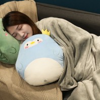 로페리아 캐릭터 투인원 손 쿠션 담요_중,에코백포함(0209415)