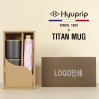 협립3단미니플라워즈수동우양산+타이탄우드스텐머그컵2P-세트
