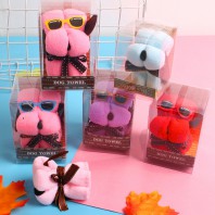 선그라스 독 캐릭터 타월 행주 - 대 (케이스포함)