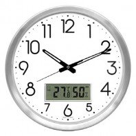 350 무소음 디지털온습도 알미늄벽시계