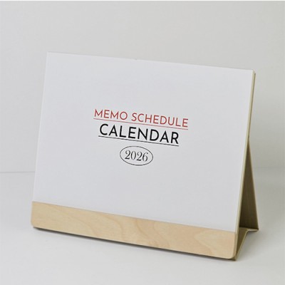자작 우드스틱 탁상달력(가로형-메모스케줄)