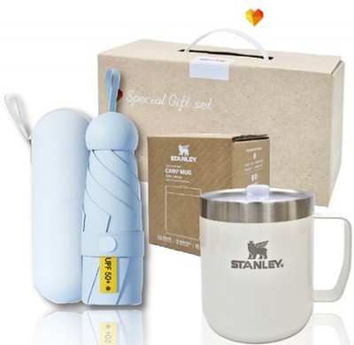 스탠리 브생건254호(스탠리 진공 캠프머그354ml+5단 6K UV암막양우산 파우치포함)