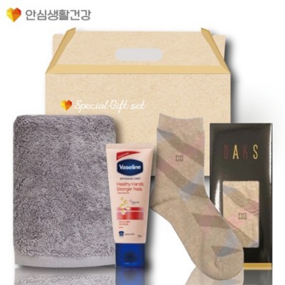 돌봄케어113호(닥스양말+국산타올170g+바세린 핸드크림)