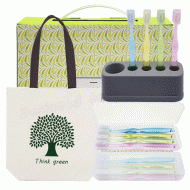 선물세트_그린 에코백 크리스탈캡8p_13호/칫솔치약/여행용세트