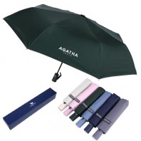 아가타 3단 완전자동 컬러솔리드 우양산 (암막UV코팅)