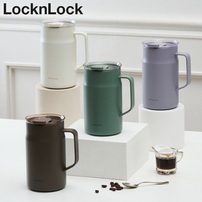 락앤락 4282C 메트로 카페 머그 세라믹 텀블러 600ml