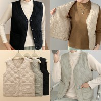 겨울양모패딩조끼 포근한 양모조끼 따뜻한 방한 패딩조끼