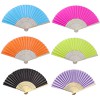 로페리아 대나무 접이식 솔리드 부채(0215617)