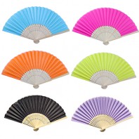 로페리아 대나무 접이식 솔리드 부채(0215617)