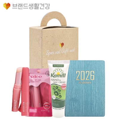 브생건 플래너세트 5호(미니 다이어리+카밀 핸드크림+멘소래담 립아이스 매직컬러 립밤)