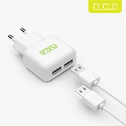 뉴클 2.1A 2포트 가정용 충전기 (케이블미포함)