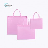 부직포 가방 핑크