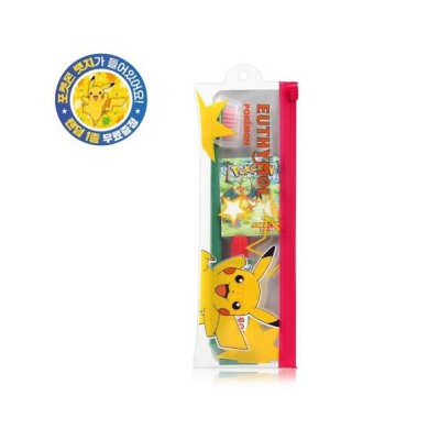 유시몰 포켓몬 여행용 치약칫솔 양치세트 (캔뱃지 증정 포함)
