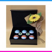 볼빅 엑시아 네온 6구 2S 볼마커세트 (3pc) 야광 360 퍼팅라인 골프공