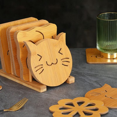 로페리아 캐릭터펀칭 논슬립 우드 냄비받침(0215799)