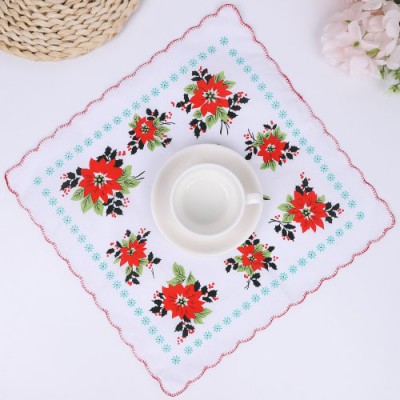 로페리아 여성 꽃무늬패턴 손수건(30*30cm)(0217625)