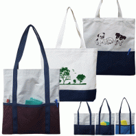 국산 투톤에코백 36x40