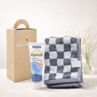 [YEOMINI]카밀 핸드크림30ml&그레이뱀부체스그리드 핸드타올 세트