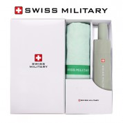 스위스밀리터리 친환경 3단 완전자동 세이프티 우산+120g면사타올 세트