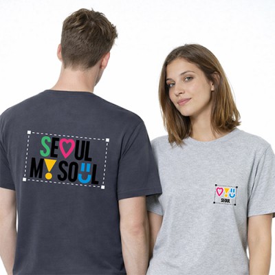 태나 커스텀 17수 베이직 라운드 티셔츠 프린트스타