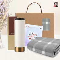따뜻한담요텀블러세트-A체크