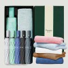 원터치 12k 더블살대 3단암막양우산+보송보송데일리 순면타올155g 우산타올 선물세트